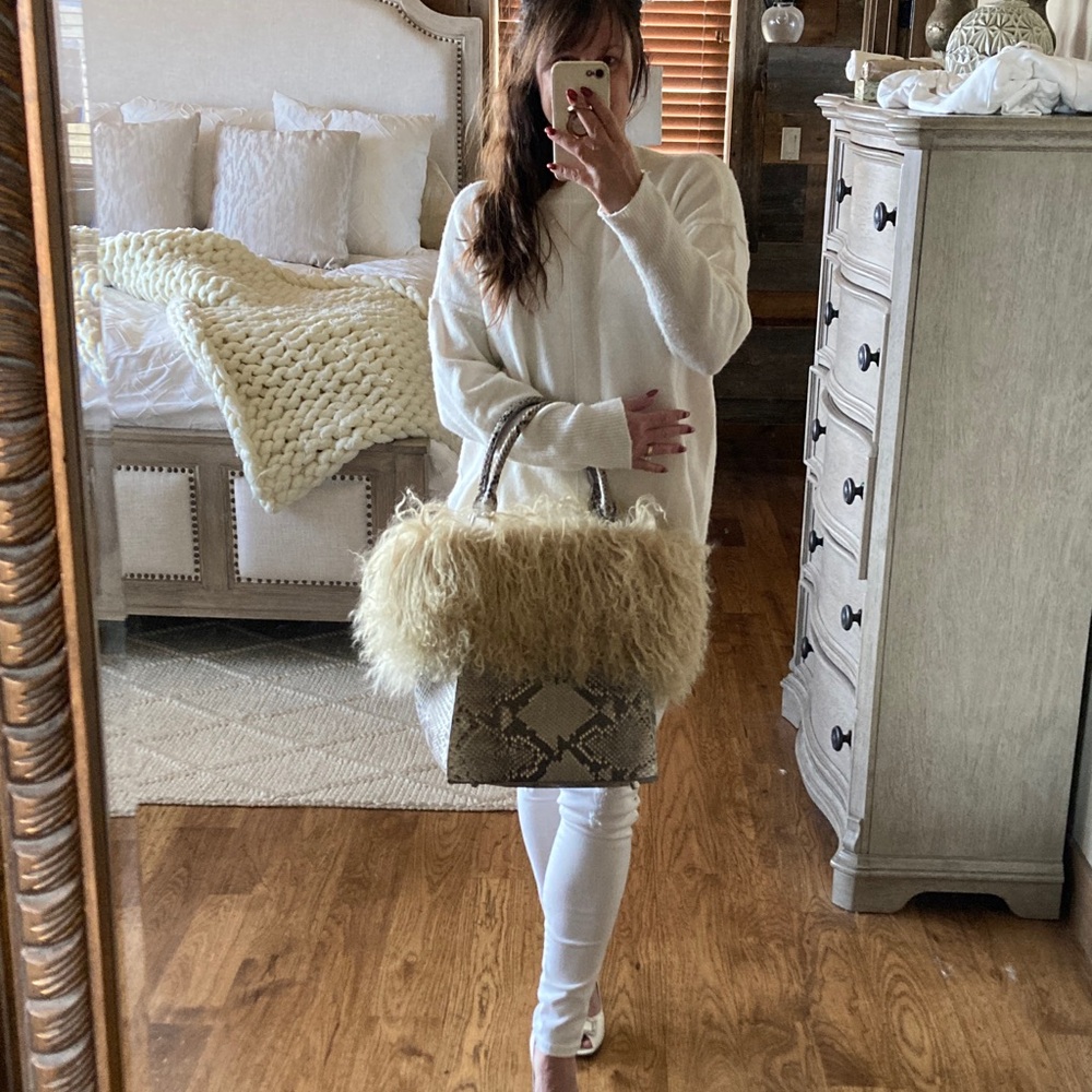 Python Mongolian Lamb Custom Made Handbag - image 15